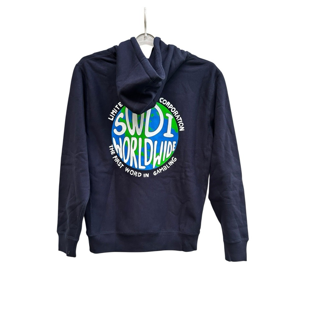 Full Send Nelk Boys SWDI Worldwide Heavyweight Hoodie Mens Medium Black Pullover